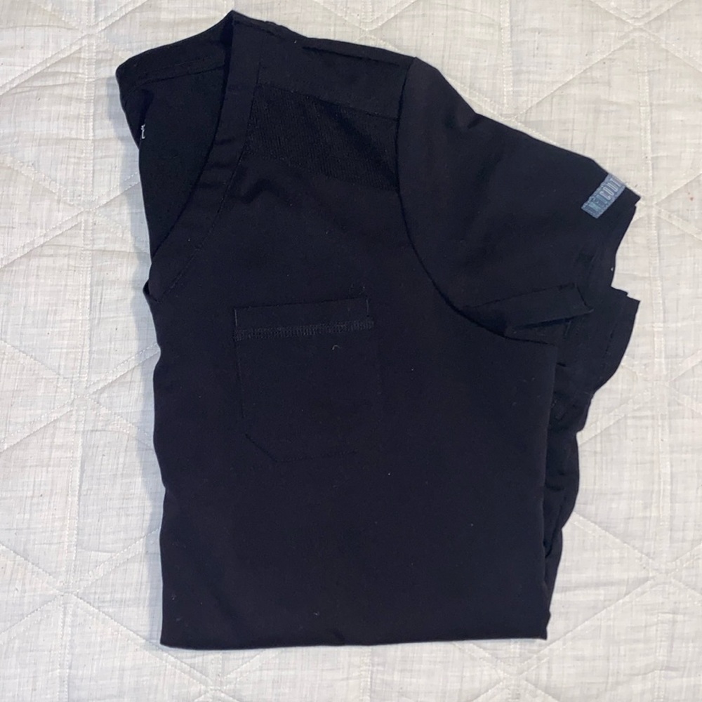 Med Couture Black Scrub Top